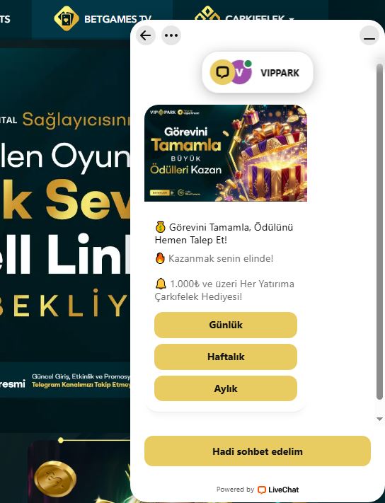 vippark canlı destek